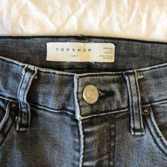TOPSHOP Jamie Jeans Size 26x32 - Grey - Picture 6 of 6